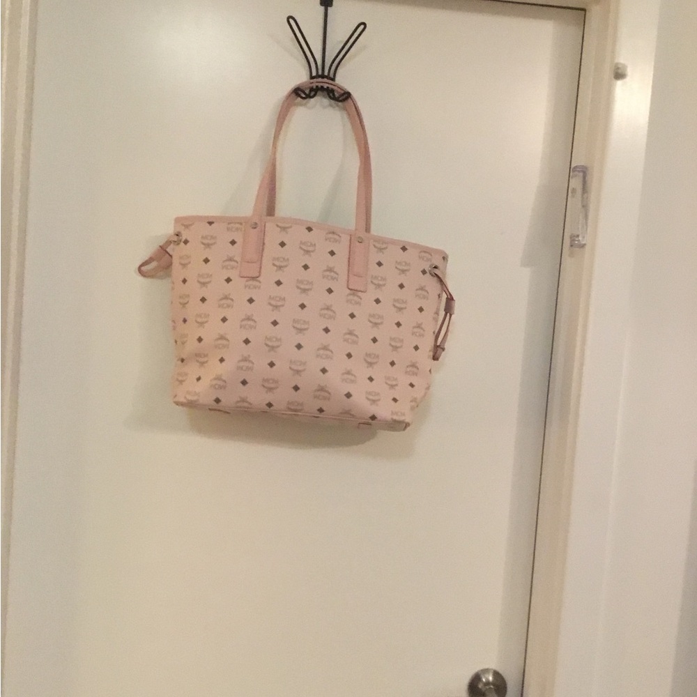 MCM Pink Visetos Monogram Tote Bag - Picture 6 of 15
